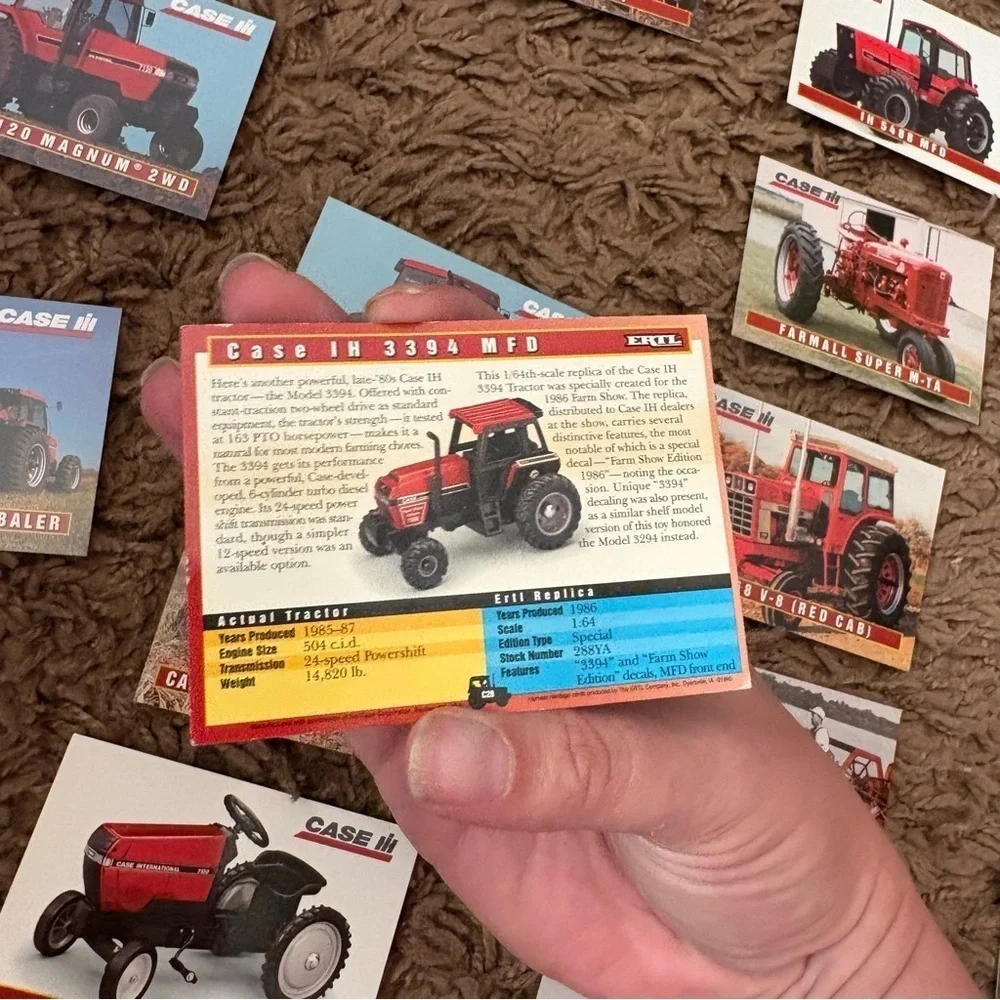 Ertl Harvest Heritage Trading Cards Case Corp Tractor Farming Agriculture